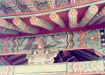 84- Details of ornate painting on temple in Taegu