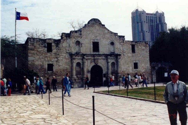 92- San Antonio. The Alamo mission famous for the 1836 battle there.