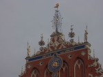 Melngalvju Nams. Detail of buidling.