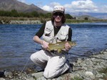Peter with his first NZ brown trout